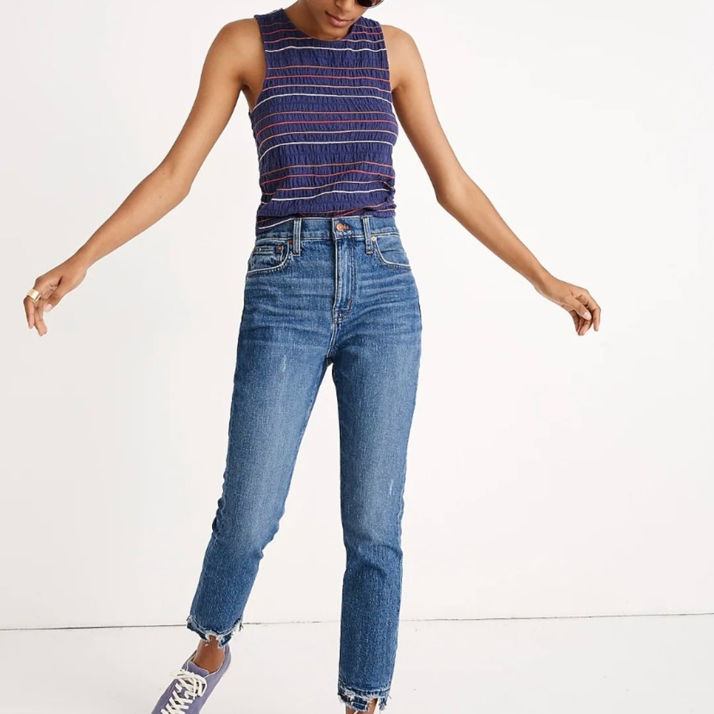 Madewell The High Rise Slim crop boy jean